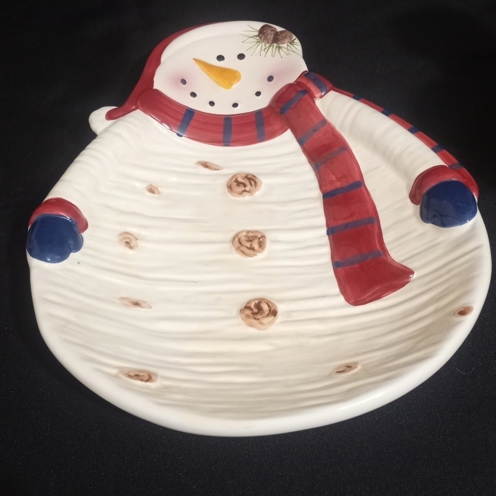 Snowman Holiday Plate